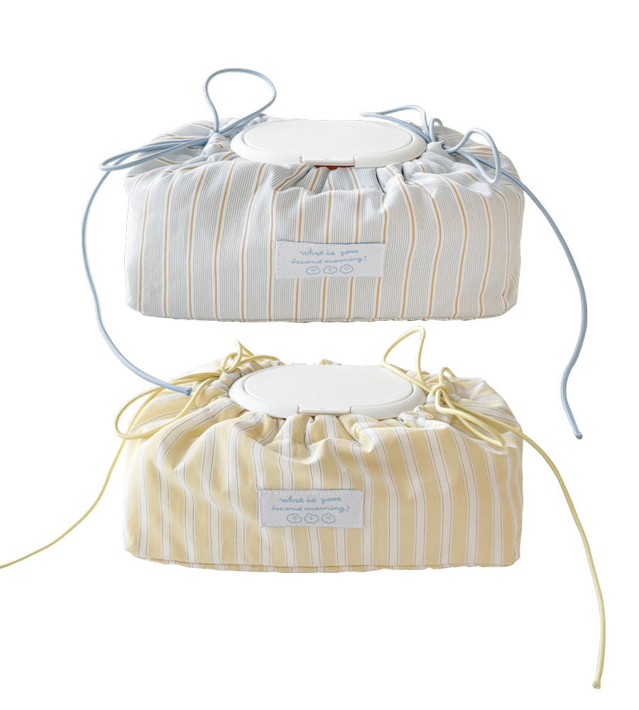 Lemony Stripe Wet Wipe Cover