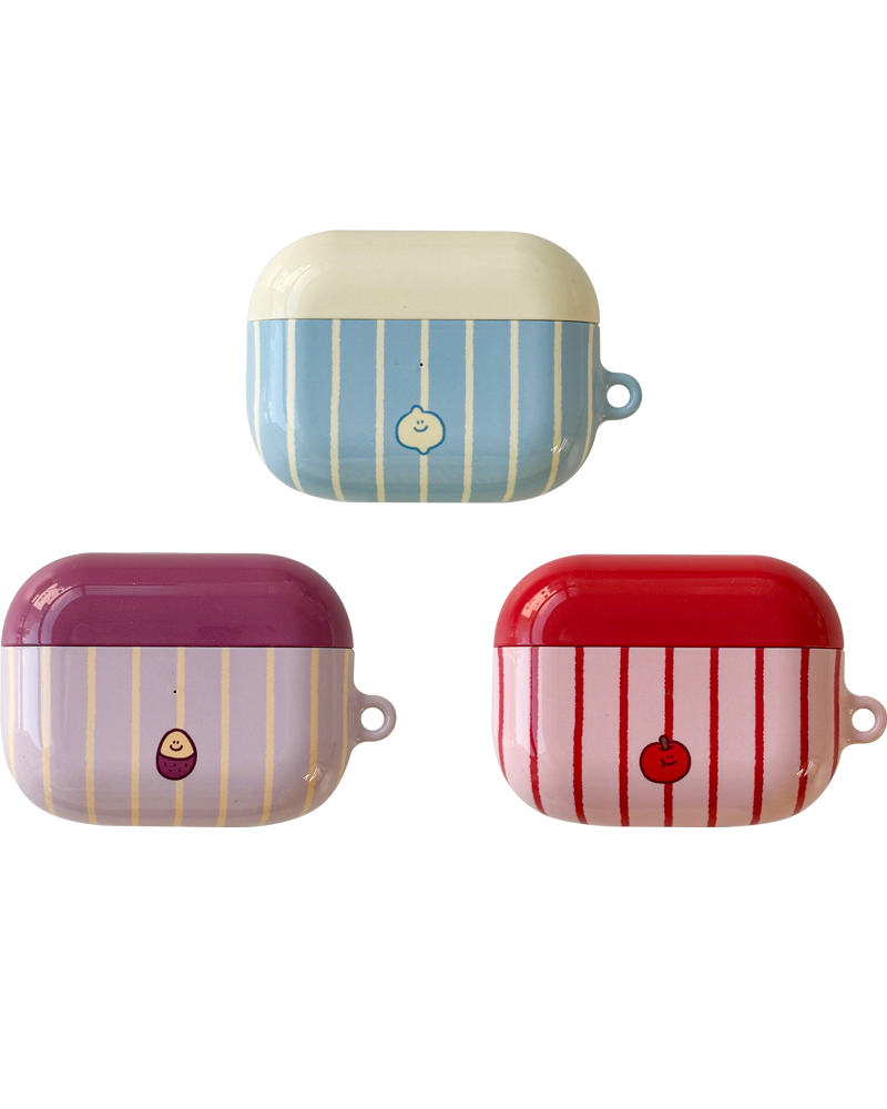 Three-Sided Stripe AirPods Case
