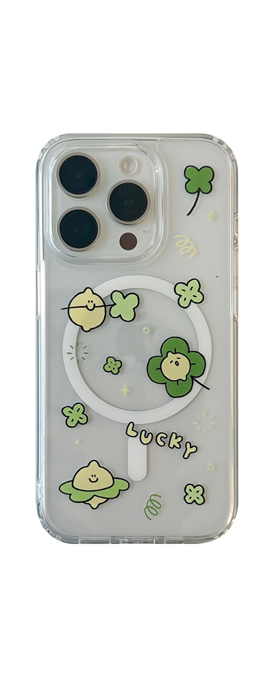 ラッキーレモニー MagSafe ジェルハードケース
