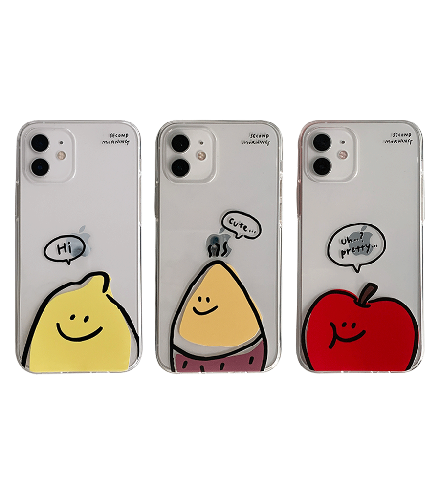 Triangle Peeking Character Gel Hard Case