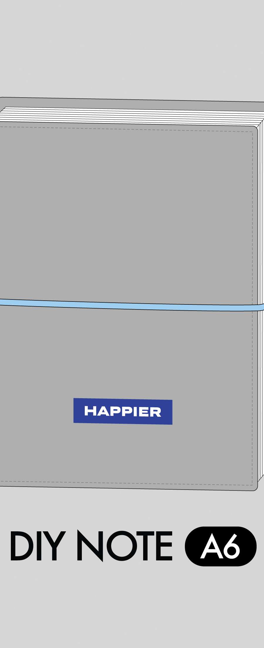 [Set] Happier Label DIY Note_A6
