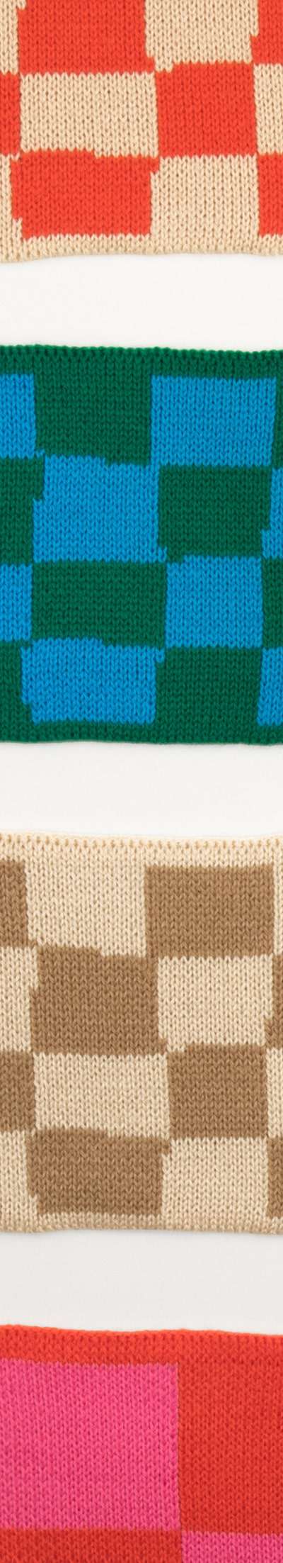 [Tea Coaster] Checkerboard Knit Coaster