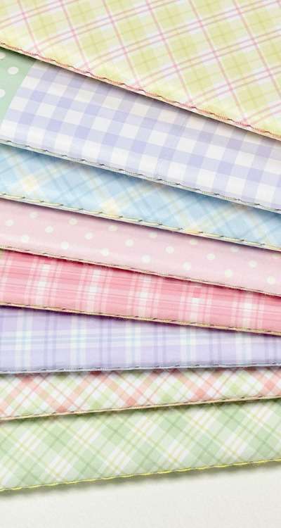 [4-Book Set] Check and Fruits Stitch Notebook A5