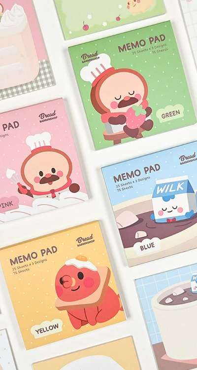 Bread Barber Shop Memo Pad
