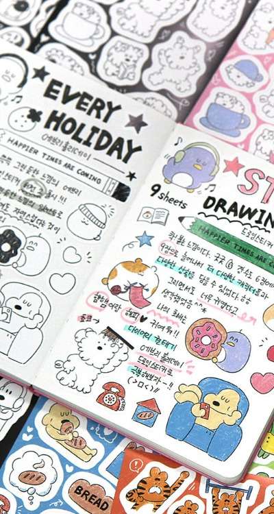 Every Holiday Drawing Sticker 9-Piece Set