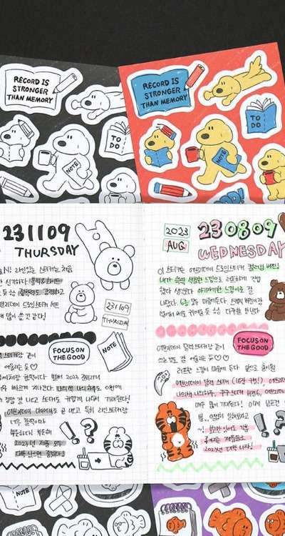 Everyday Drawing Sticker 6-Type Set