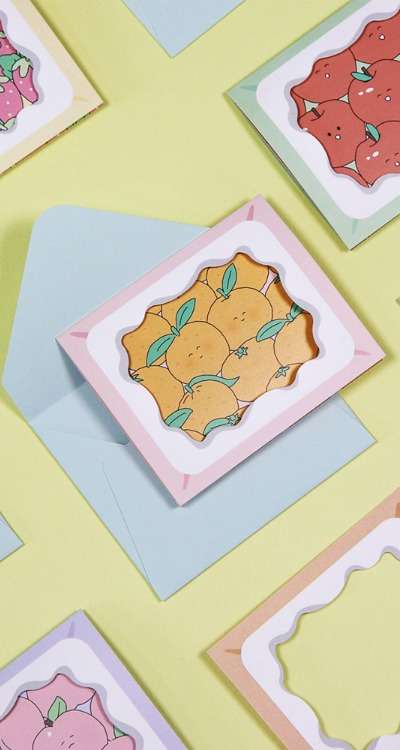 [Special Discount] Fruit Folding Card 7-Piece Set