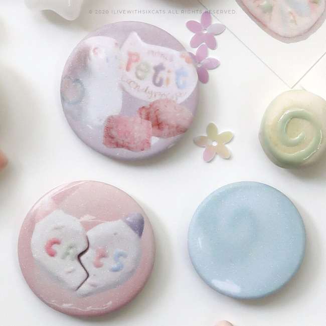 Glitter Pin Button Set - moni's petit candy recipe