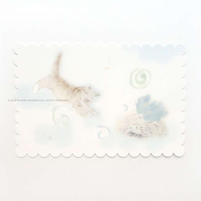 [Postcard] Cats Above the Clouds