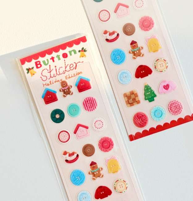 Button Sticker Holiday Edition