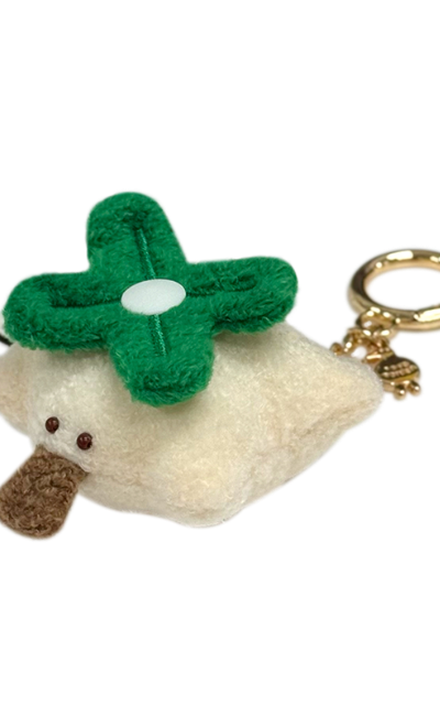 ミニ四つ葉クローバー カモノハシ ぬいぐるみキーリング