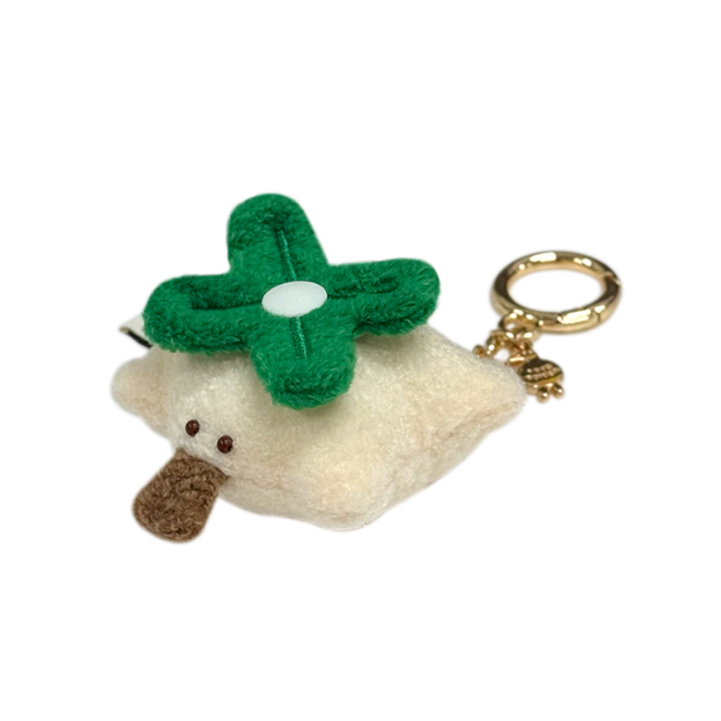 Mini Four-Leaf Clover Platypus Plush Keyring
