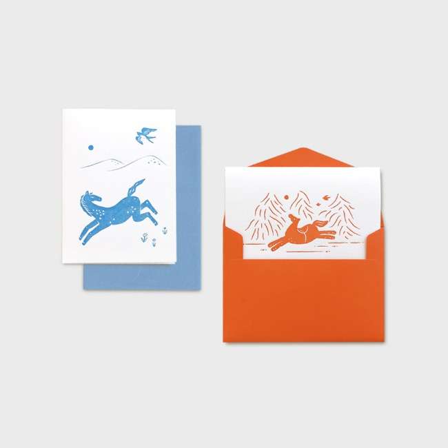 New Year Card - Horse 2-Piece Set