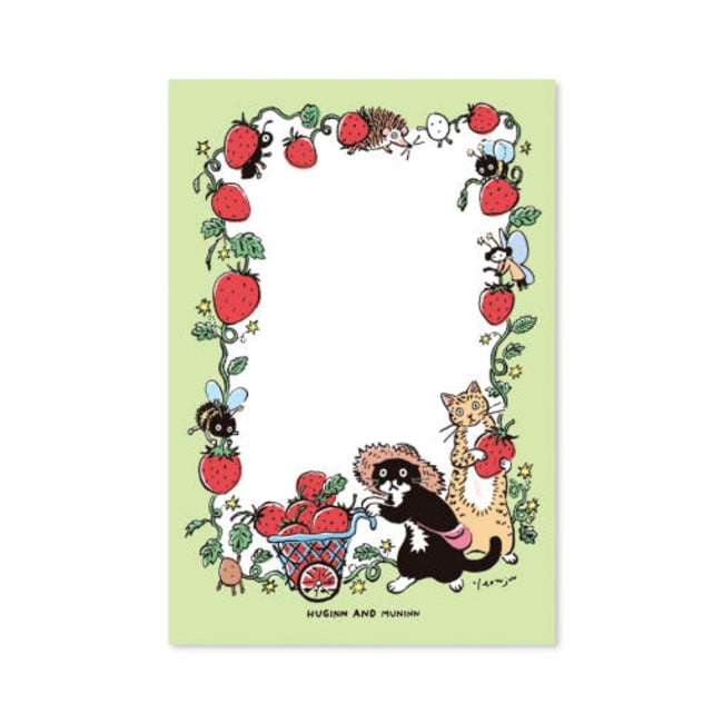 Memo Pad - Strawberry Pattern (80 sheets)