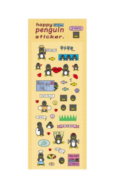 ハッピーペンギンステッカー