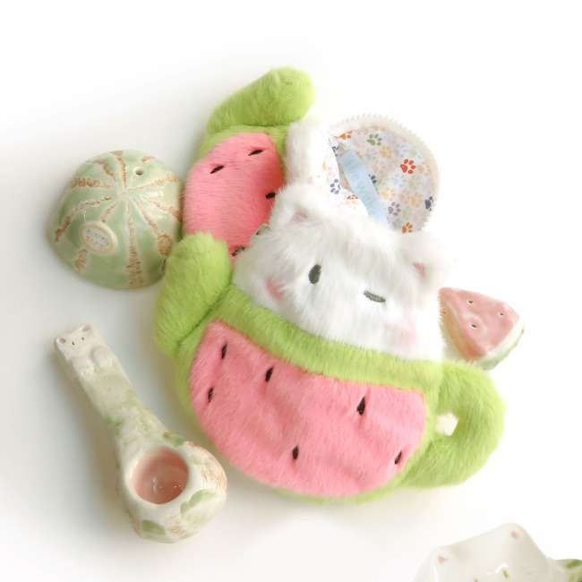 Pouch - Watermelon Cat Teapot