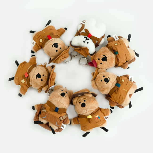 QUOKSCOUT FLAT FUR KEYCHAIN
