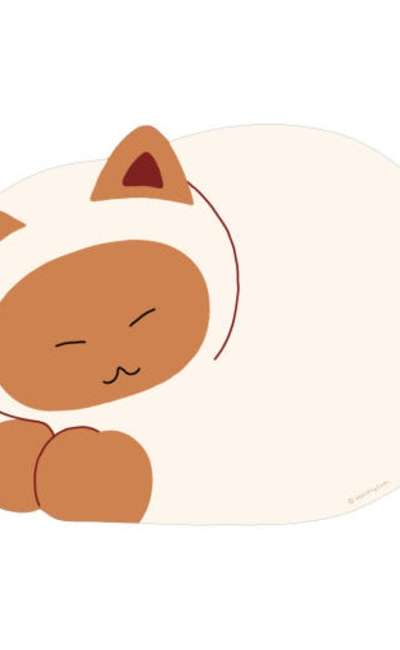 眠る猫マウスパッド - 紅葉