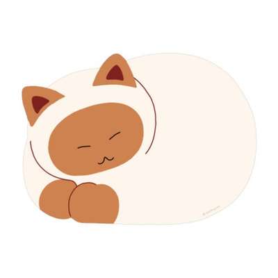 Sleeping Cat Mouse Pad - Autumn Maple