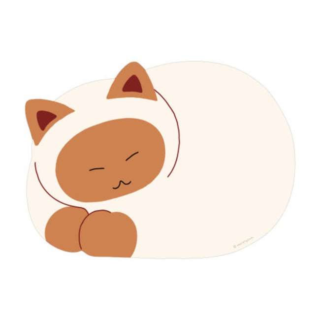 Sleeping Cat Mouse Pad - Autumn Maple