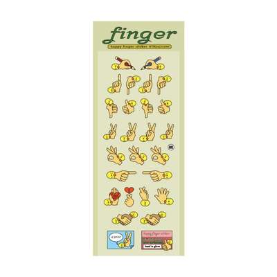 happy finger sticker