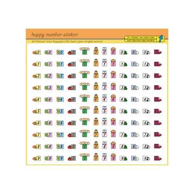 happy number sticker