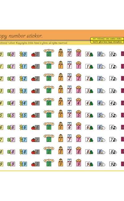 happy number sticker