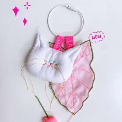 Pink Syngonium Keyring