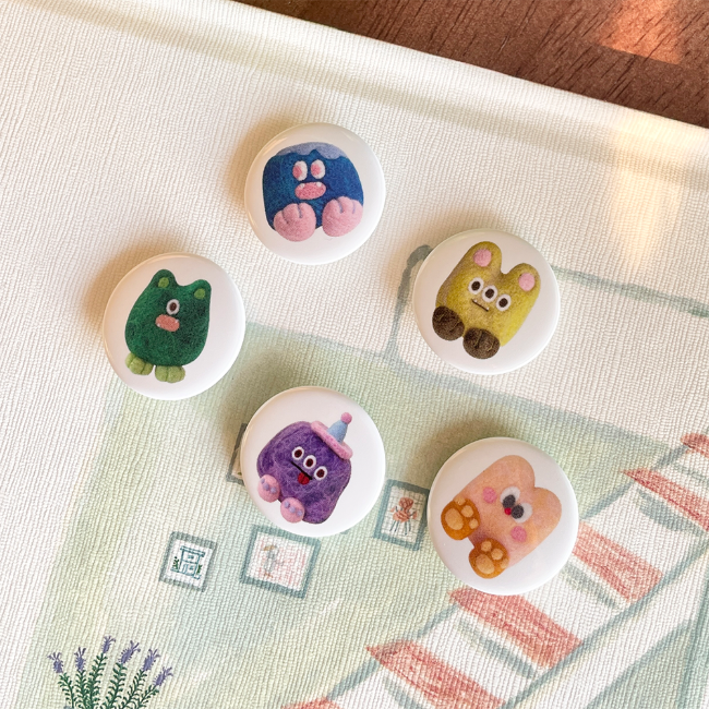 Monster Friends Pin Button 5-Piece Set