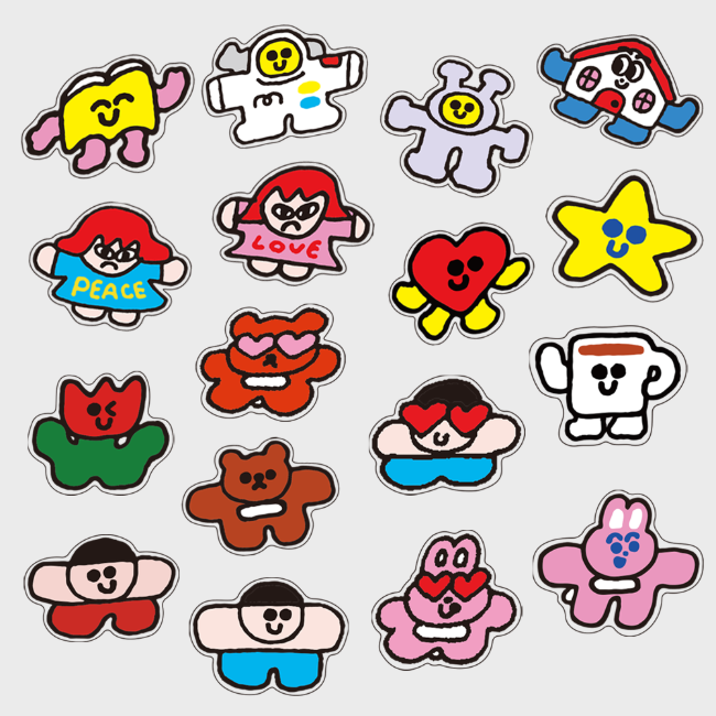 Sticker Set of 17 Types