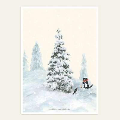 snowy day - Drawing card