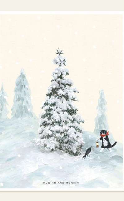 snowy day - Drawing card