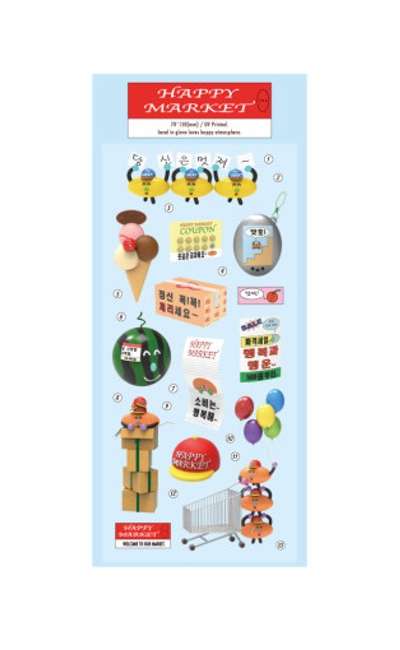 happy market ステッカー