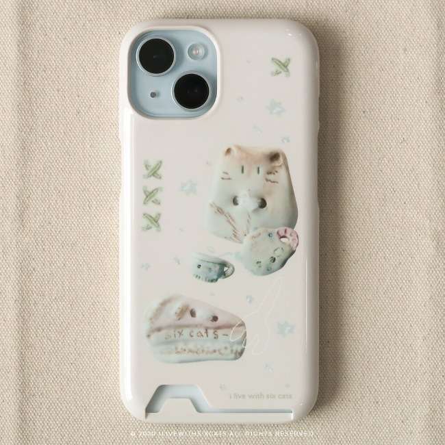 ✧Glossy Card Hard Case✧ Cat's Night Tea