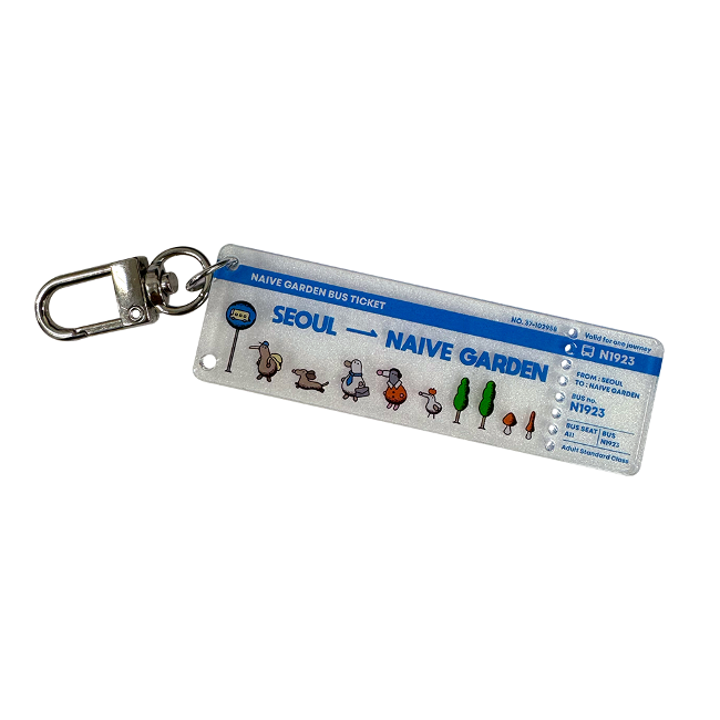 Metropolitan Bus Ticket Keychain Key Ring