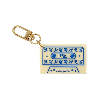 ブルーベリー カセットテープ 刻印 キーリング