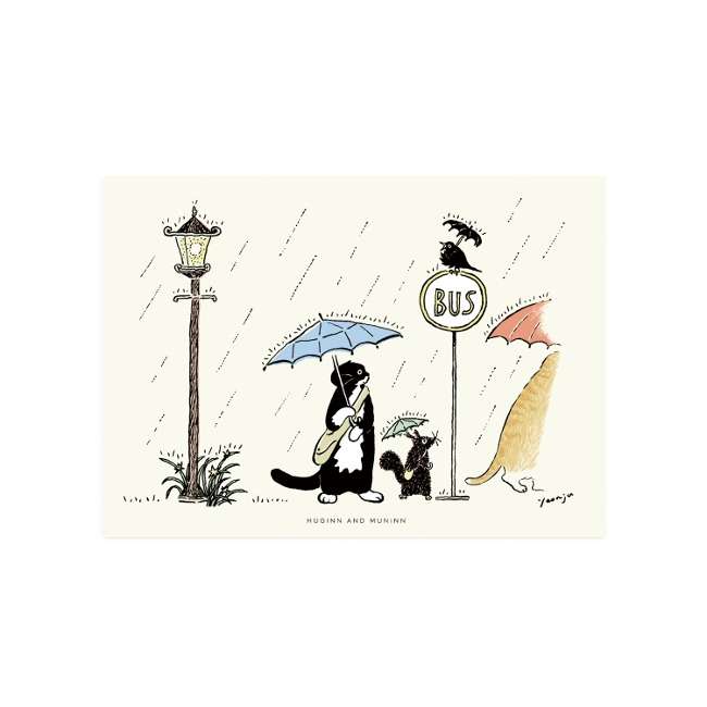 Drawing Card - Bus Stop