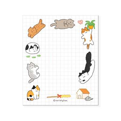 もち付箋-チェック猫