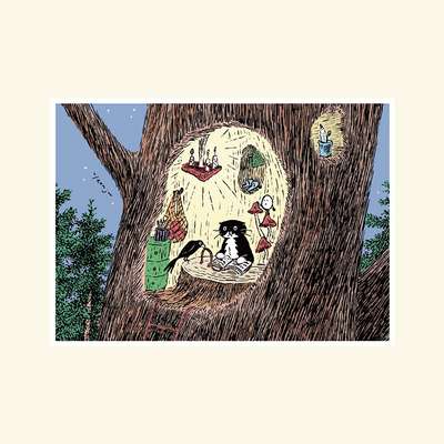 ドローイングカード-reading night