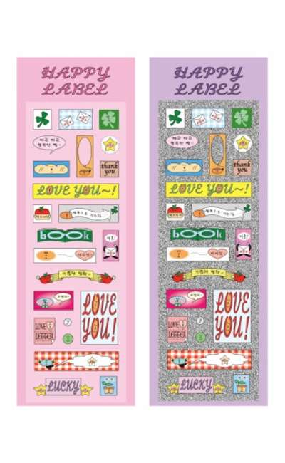 happy label sticker