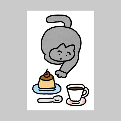 猫プリン ポストカード