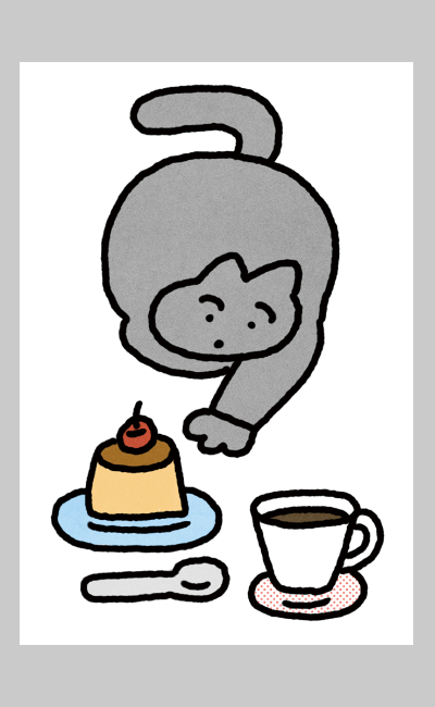 猫プリン ポストカード