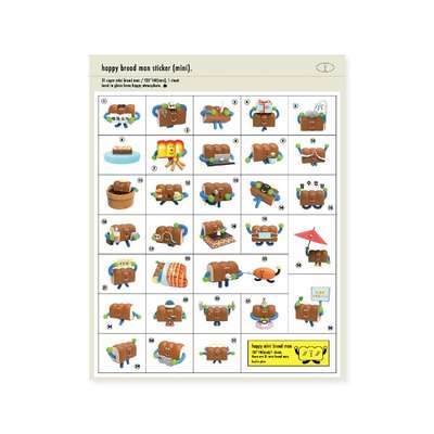 Mini Bread Man Sticker