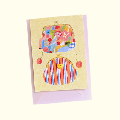 Button Card Coin Purse