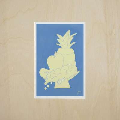 Postcard - Blue Fruits