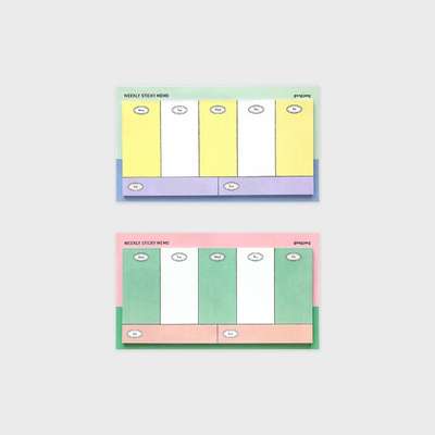 Weekly sticky memo