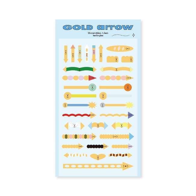 gold arrow sticker