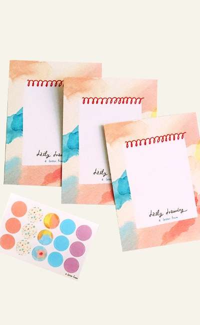 Watercolor memo paper