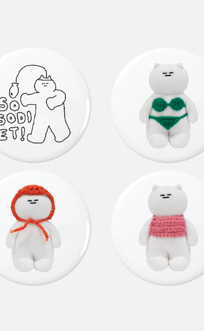 ソソ ピンバッジ 円形S (44mm)