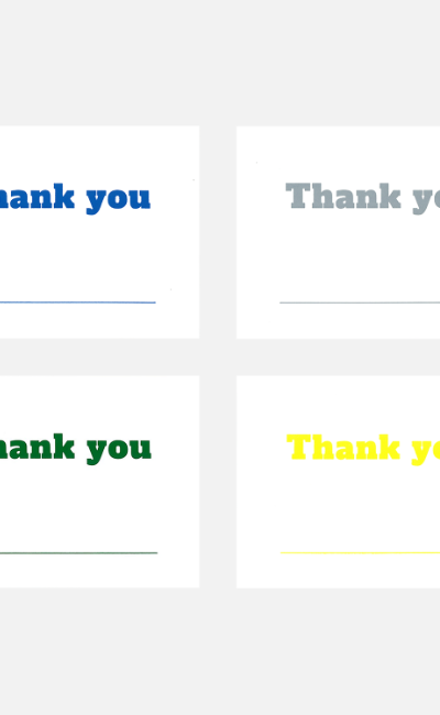 メッセージカード - Thank You 4color